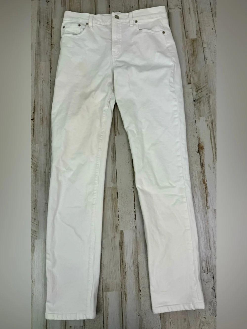 Gap Girlfriend Mid Rise Jean 27| 4T White Jeans - Picture 1 of 12